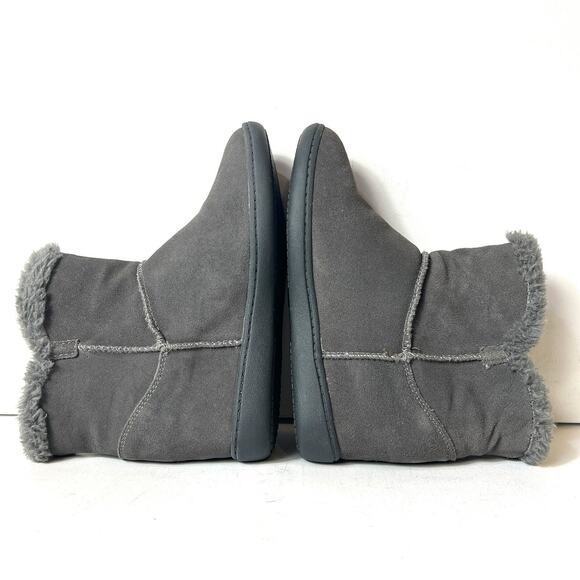 Sketchers SKCH+3 Hidden Wedge Gray Suede Womens Sz 7 Shoes Ankle Bootie Faux Fur - Picture 5 of 11